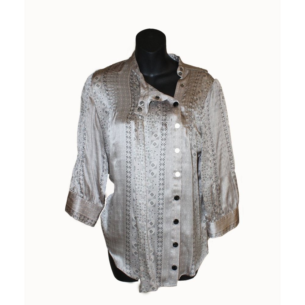 Lauren Moffatt Silk Button Vintage Blouse